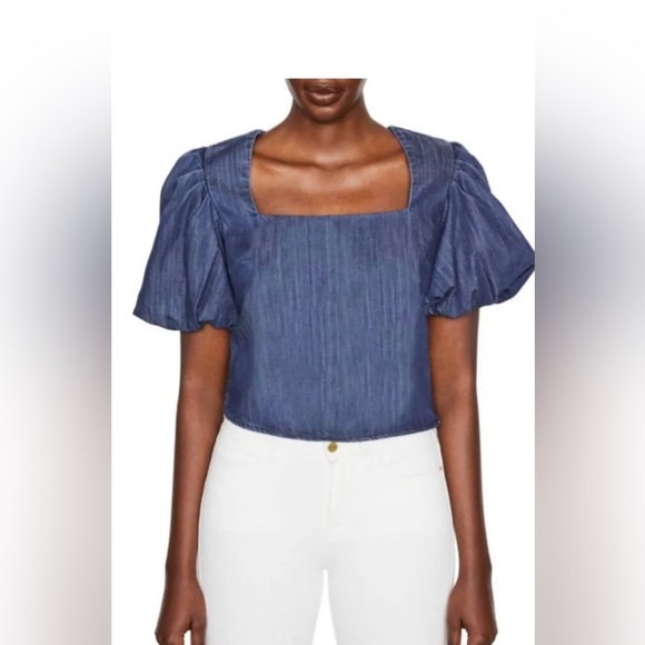 FRAME Denim Nina Puff Sleeve Blouse - Picture 1 of 8